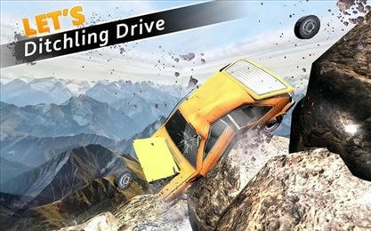 汽车碰撞飞跃峡谷Car Crash Driving0